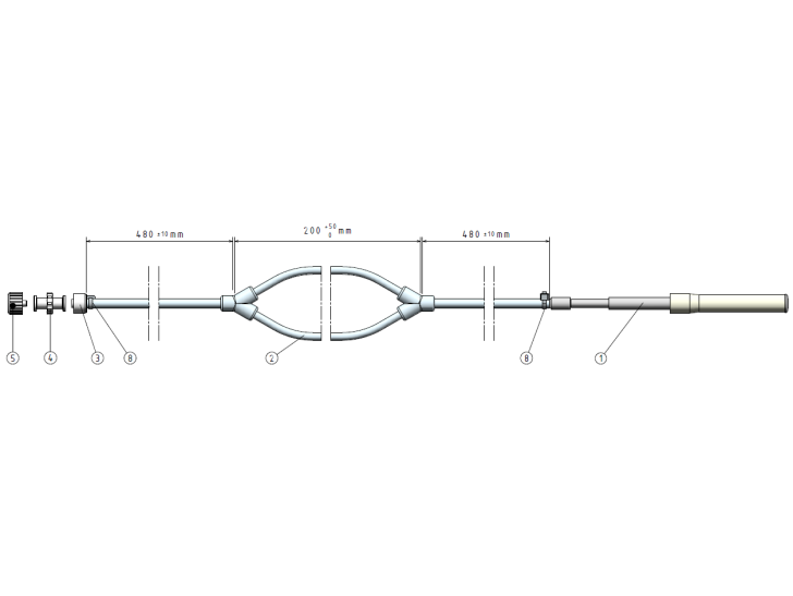 AT-Assembly 890, tubing with needle 2.0 for filling machine 