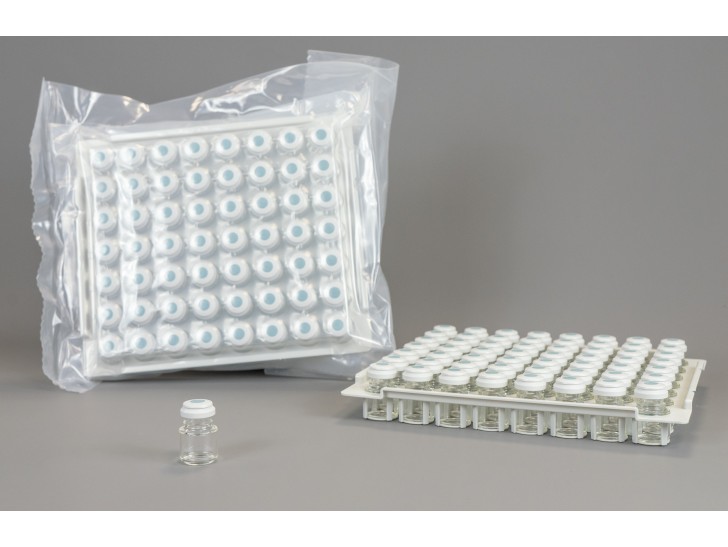 AT-Nest with 56 x 6 mL empty AT-Closed Vial®, sterilized, for L1 & XL1 filling machine